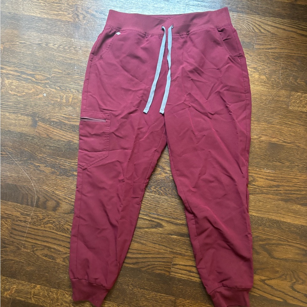 Figs Burgundy Technical Collection Pants